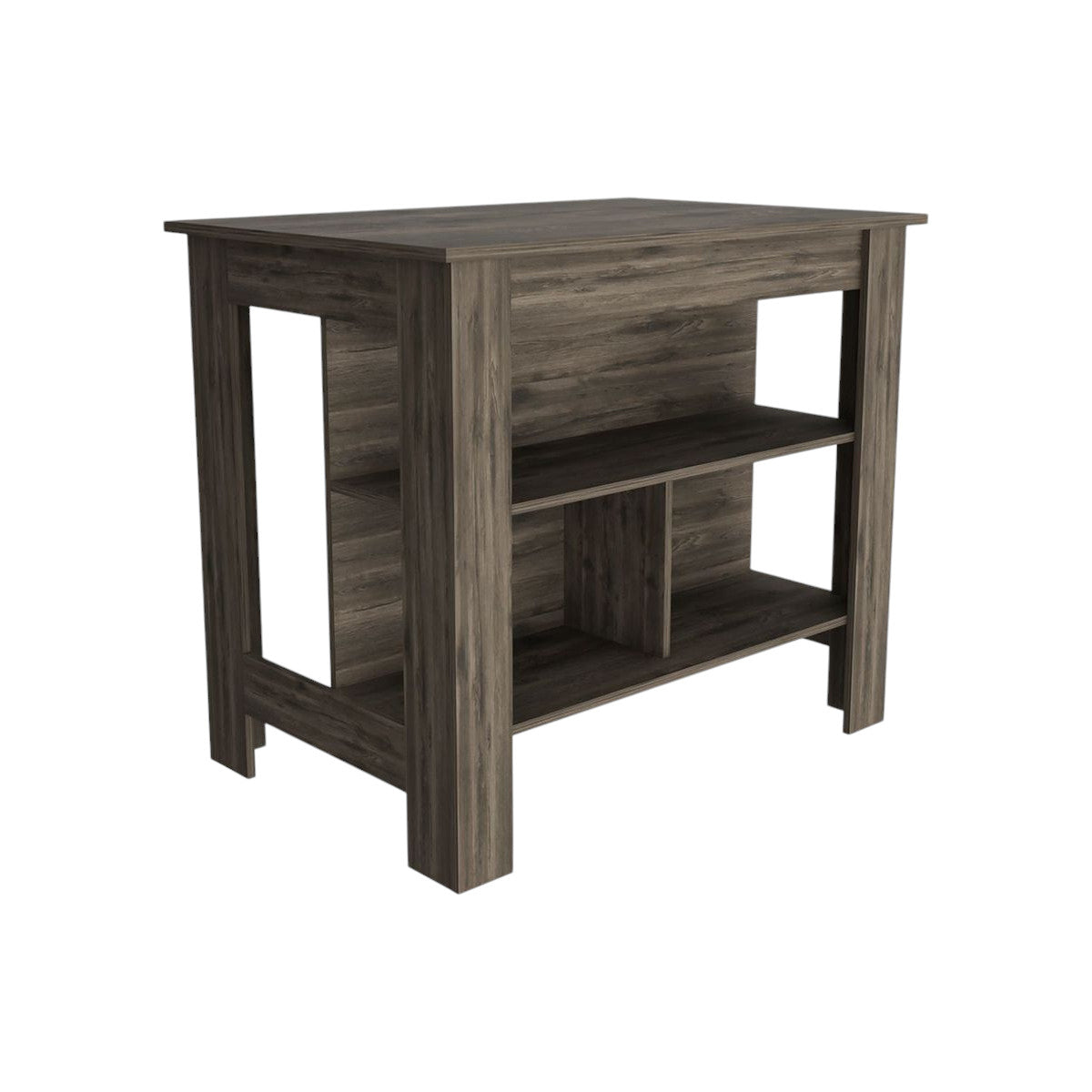 Brown 41" Kitchen Island With Storage - Loft&Timber