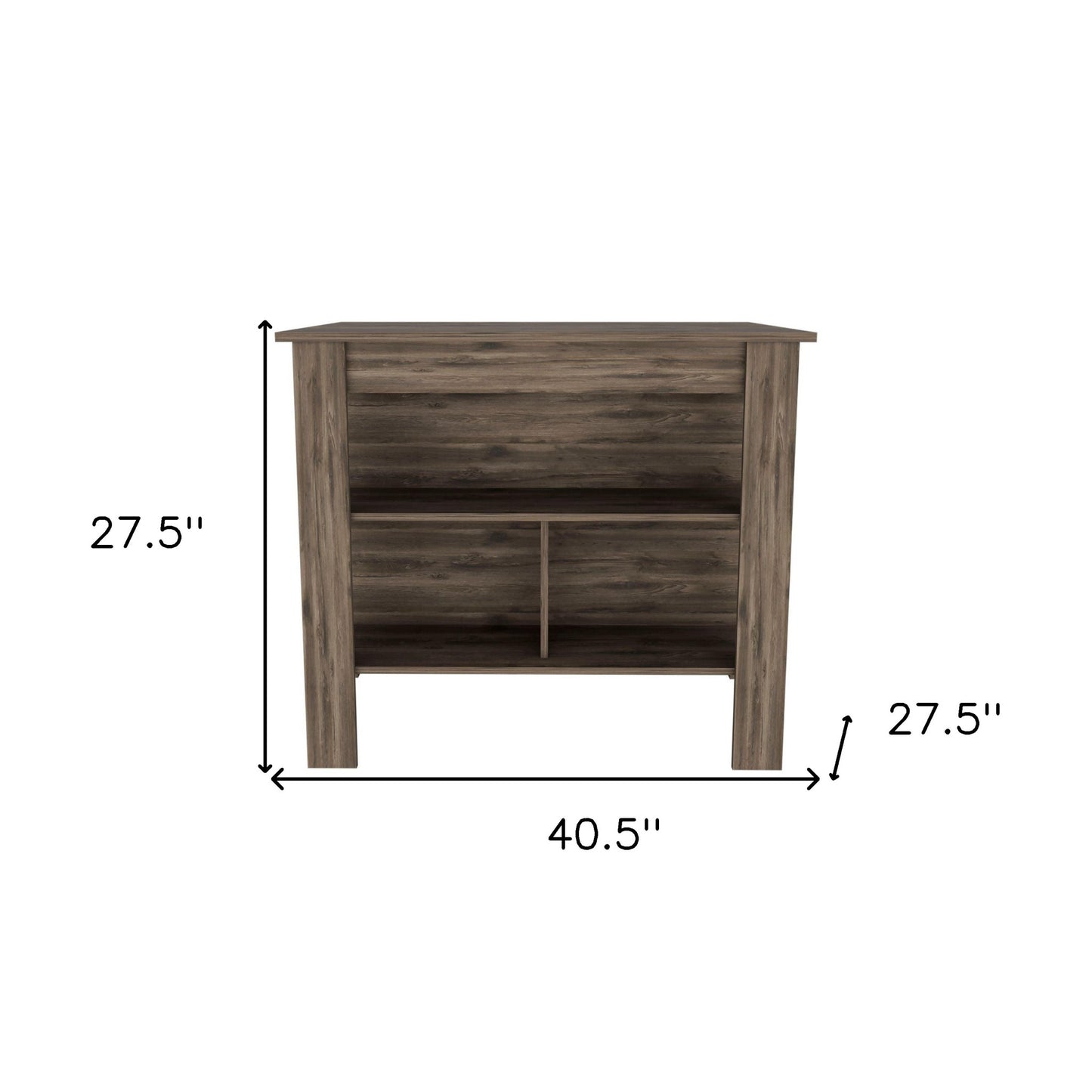 Brown 41" Kitchen Island With Storage - Loft&Timber