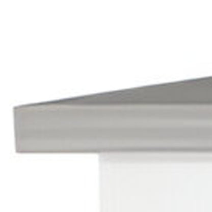 White and Gray 41" Kitchen Island With Storage - Loft&Timber