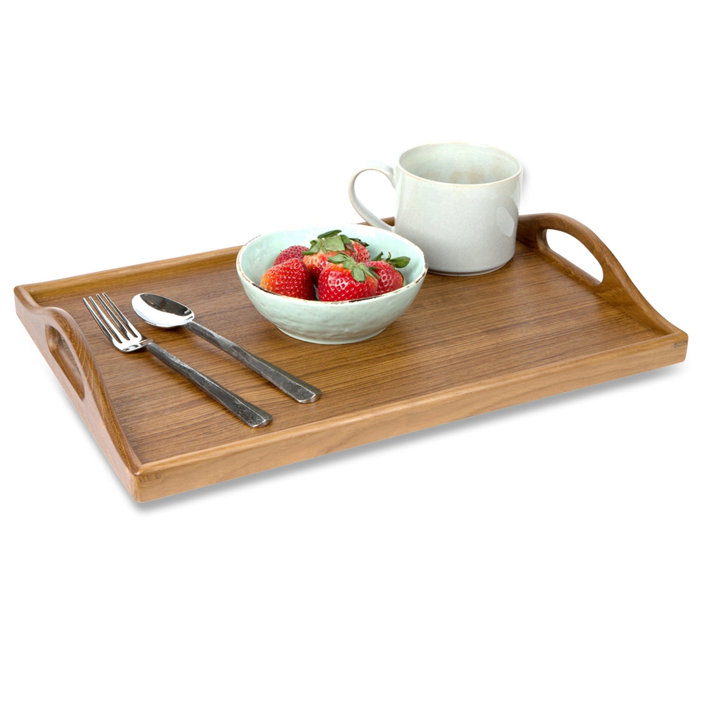 Designer Solid Teak 19" Serving Tray - Loft&Timber
