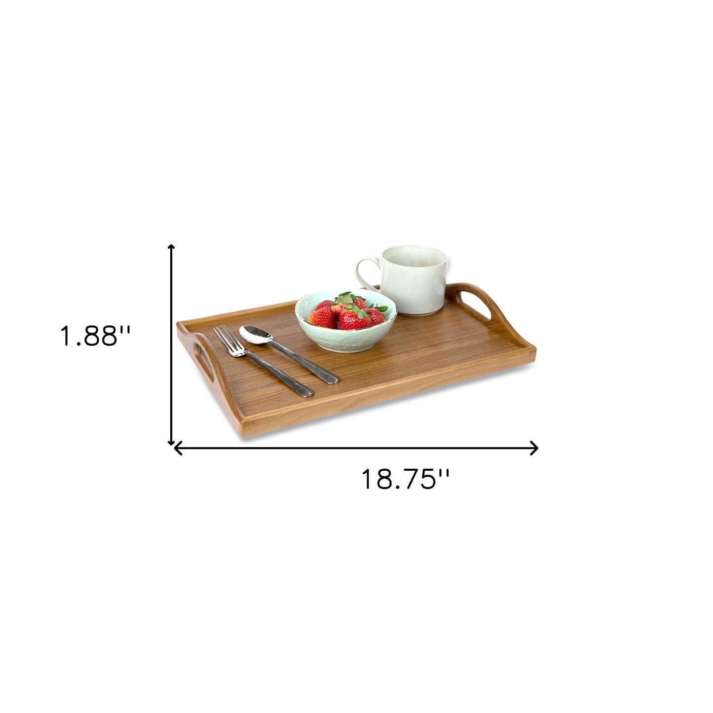 Designer Solid Teak 19" Serving Tray - Loft&Timber