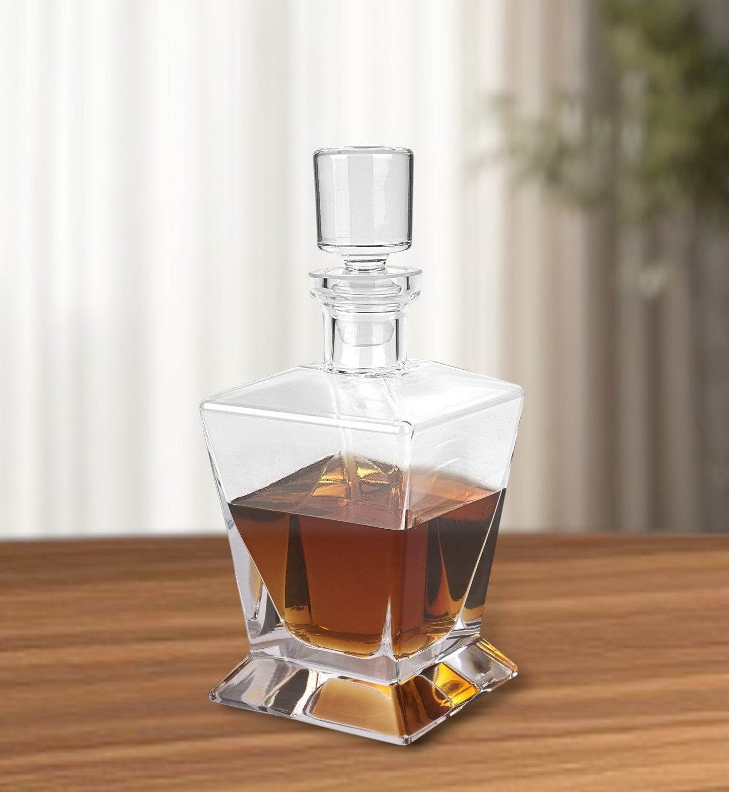 Clear Crystal Angular Shape Stemless Decanter - Loft&Timber
