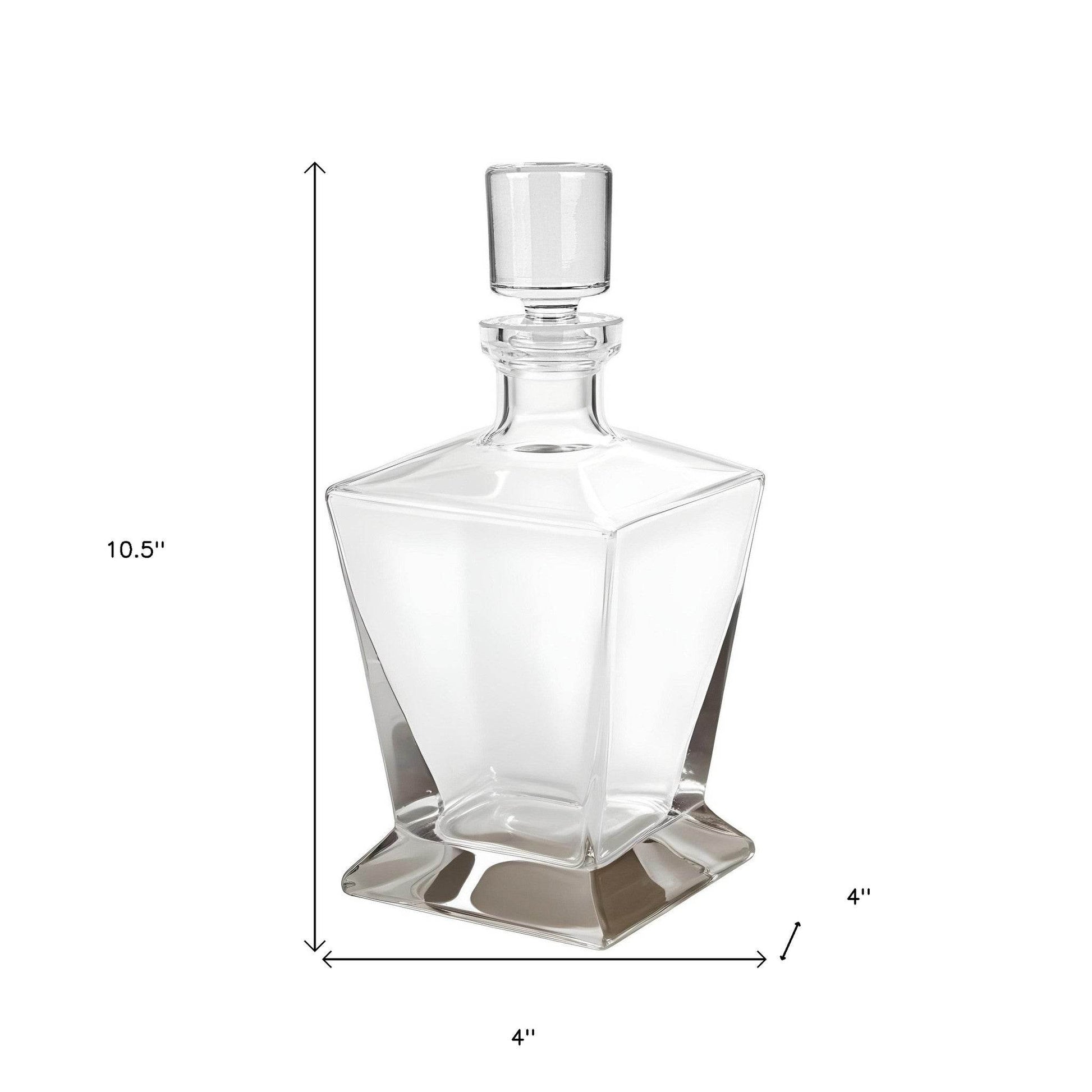 Clear Crystal Angular Shape Stemless Decanter - Loft&Timber
