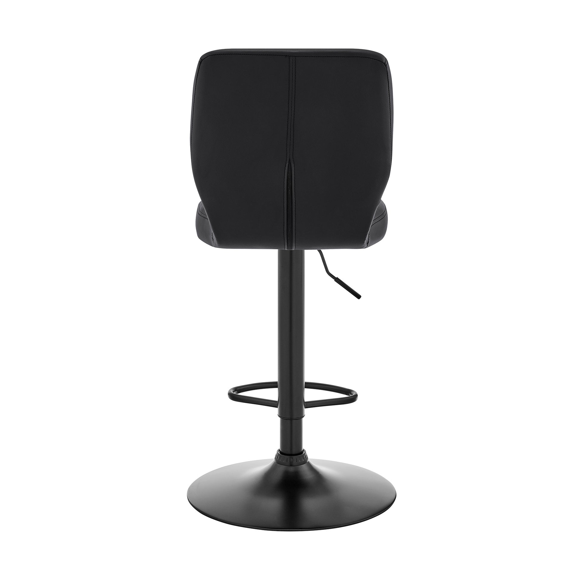 25" Black Iron Swivel Adjustable Height Bar Chair - Loft&Timber