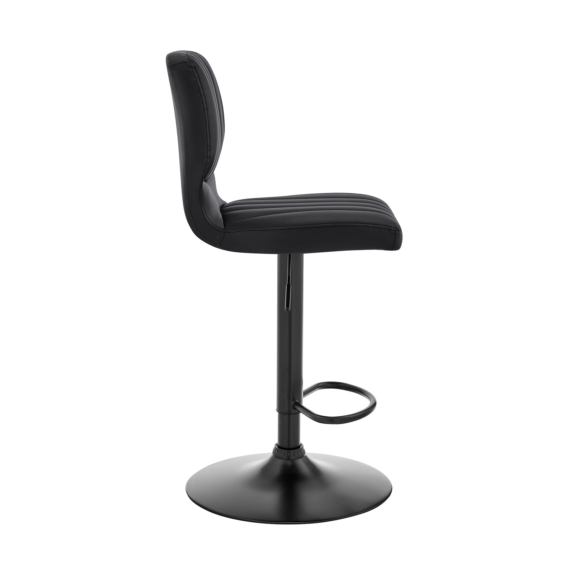 25" Black Iron Swivel Adjustable Height Bar Chair - Loft&Timber