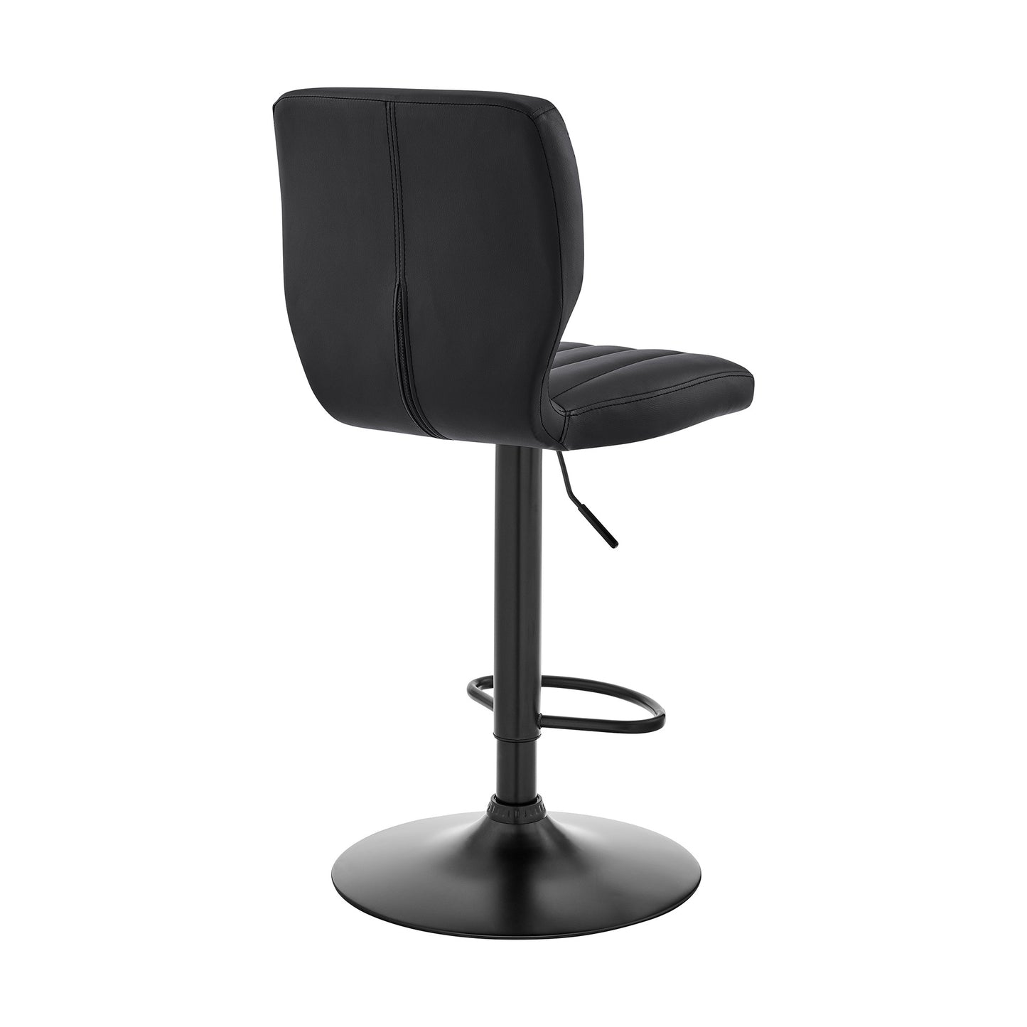 25" Black Iron Swivel Adjustable Height Bar Chair - Loft&Timber