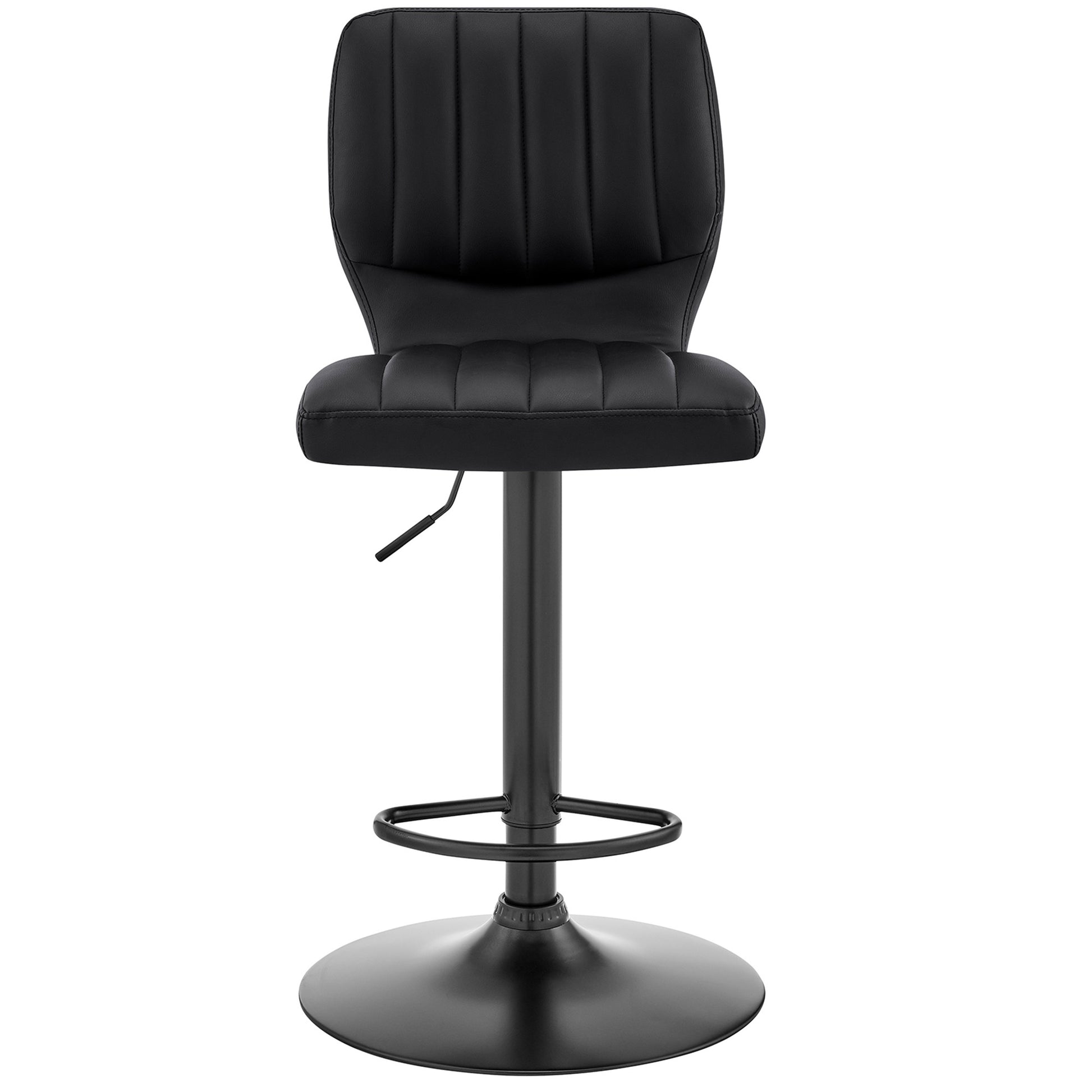 25" Black Iron Swivel Adjustable Height Bar Chair - Loft&Timber