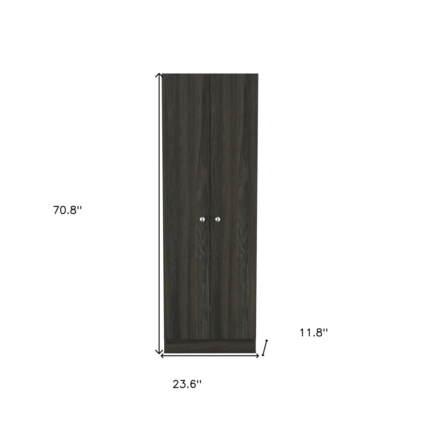 71" Dark Brown Wood Pantry Or Storage Closet - Loft&Timber