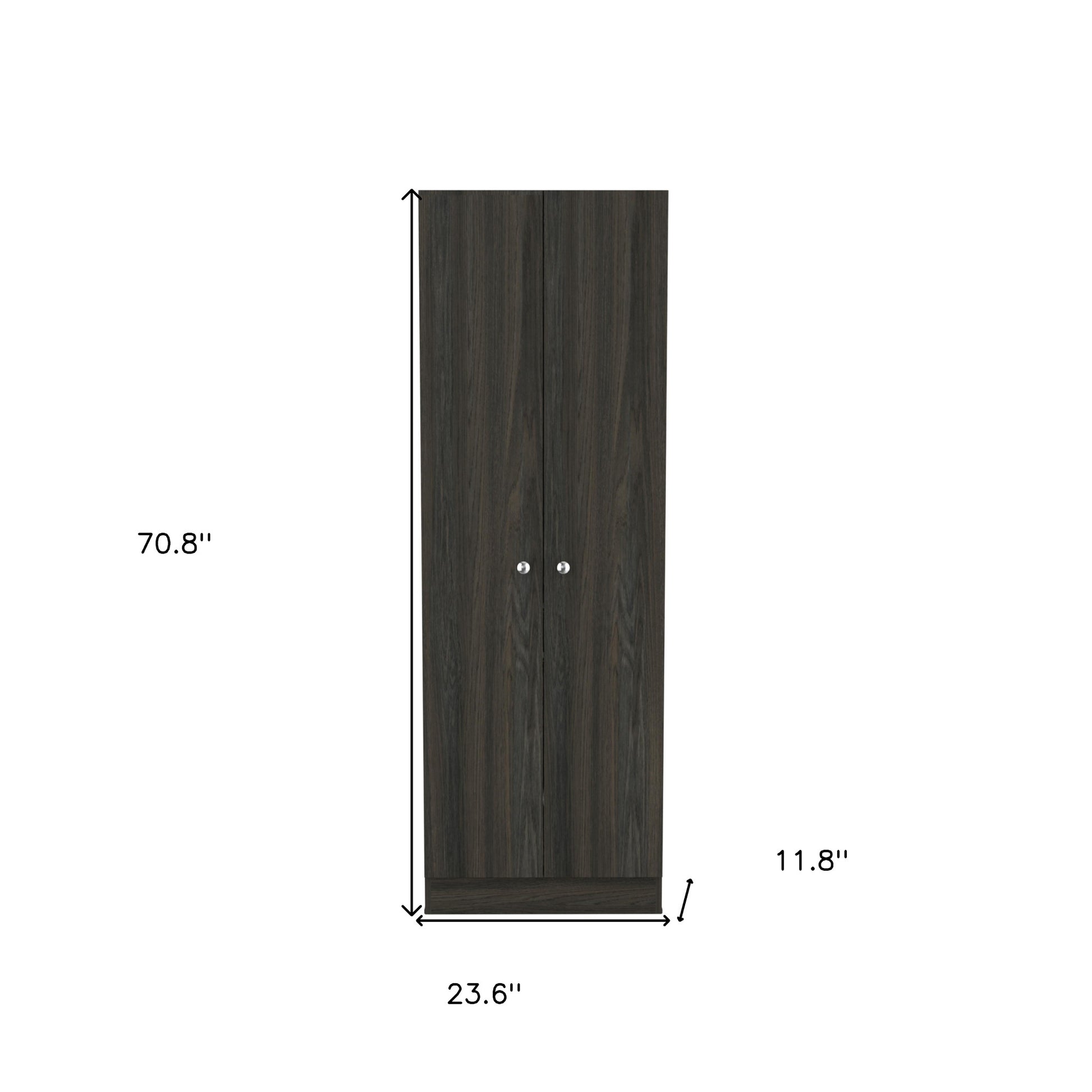 71" Dark Brown Wood Pantry Or Storage Closet - Loft&Timber