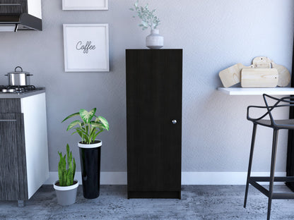 47" Black Wood Pantry Or Storage Closet - Loft&Timber