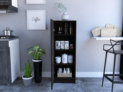 47" Black Wood Pantry Or Storage Closet - Loft&Timber