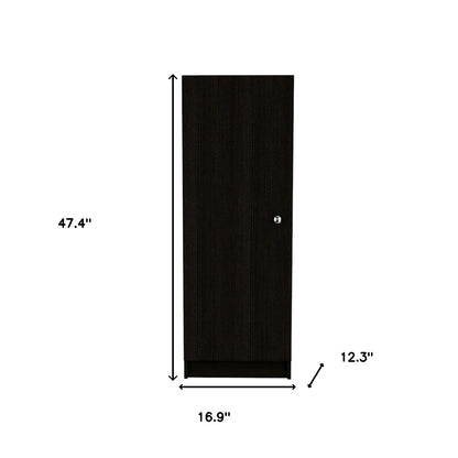 47" Black Wood Pantry Or Storage Closet - Loft&Timber
