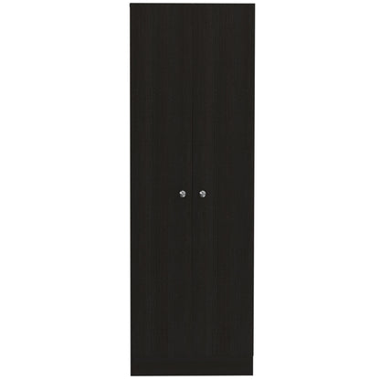 71" Black Wood Pantry Or Storage Closet - Loft&Timber