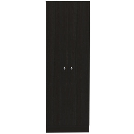 71" Black Wood Pantry Or Storage Closet - Loft&Timber