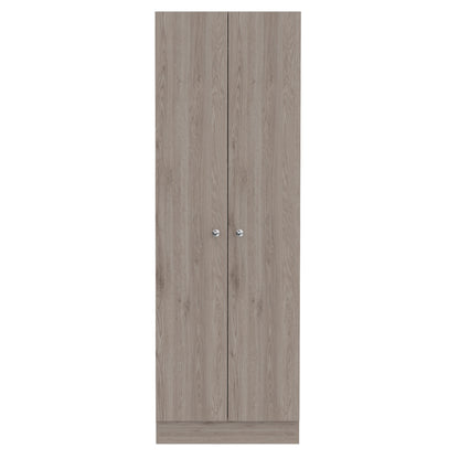 71" Light Gray Wood Pantry Or Storage Closet - Loft&Timber