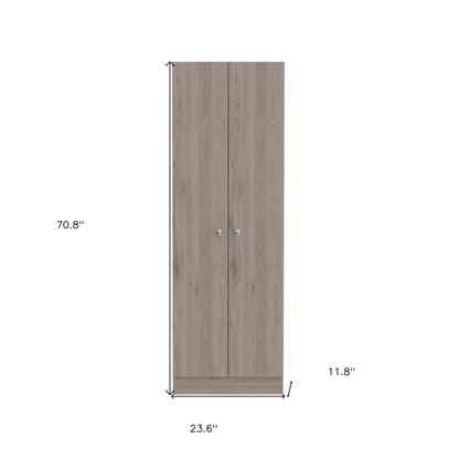 71" Light Gray Wood Pantry Or Storage Closet - Loft&Timber