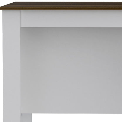 White and Brown 41" Kitchen Island With Storage - Loft&Timber