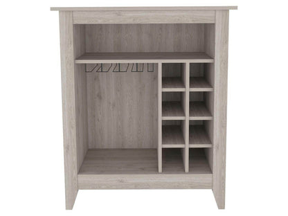 Light Gray Bar Cart With Wine Storage - Loft&Timber