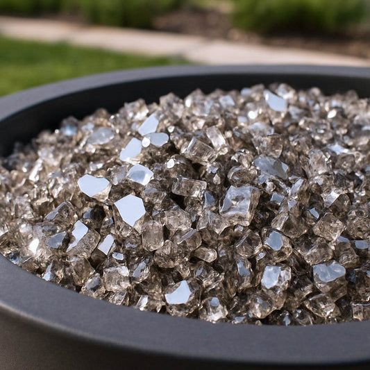 Bronze Round Reflective Fire Pit Glass - Loft&Timber