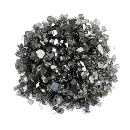 Black Round Reflective Fire Pit Glass - Loft&Timber