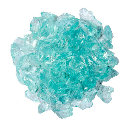 Aqua Round Reflective Fire Pit Glass - Loft&Timber