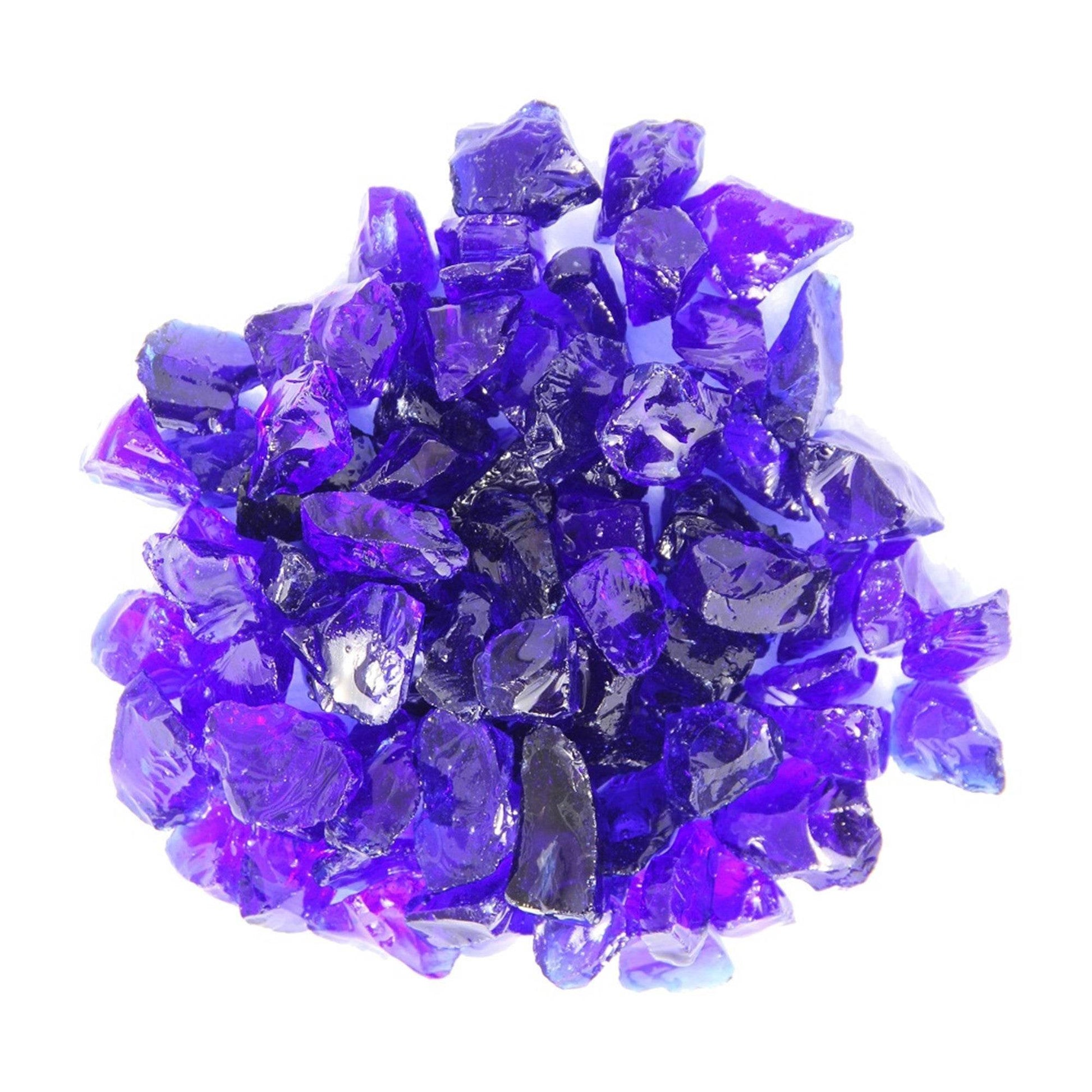 Cobalt Round Reflective Fire Pit Glass - Loft&Timber