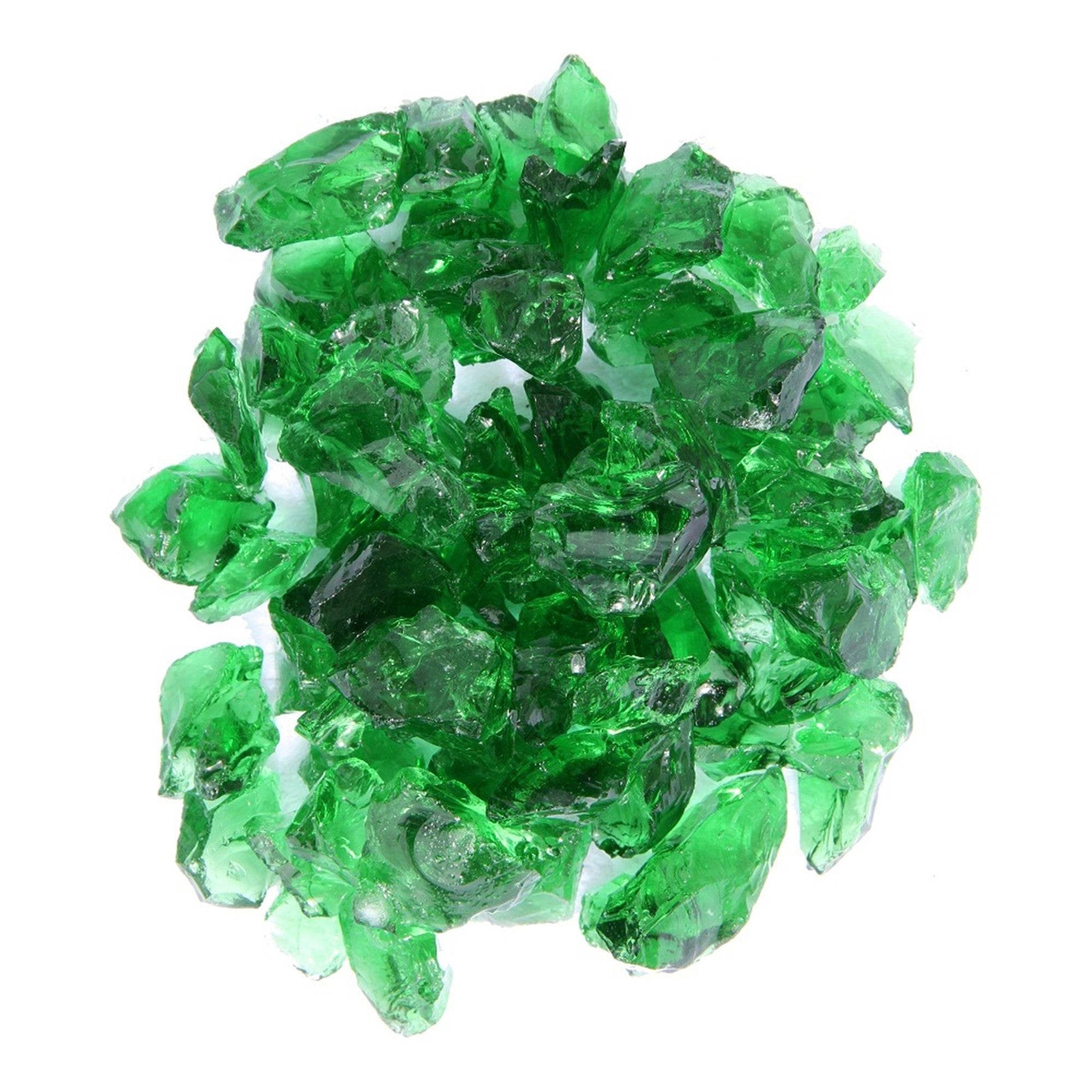 Green Round Reflective Fire Pit Glass - Loft&Timber
