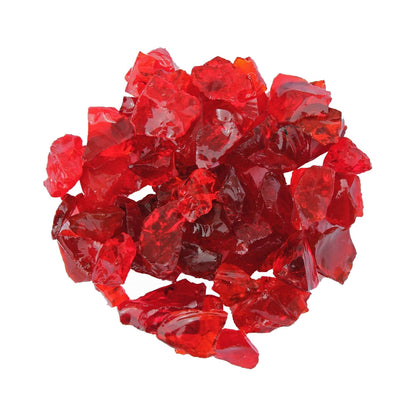 Red Round Reflective Fire Pit Glass - Loft&Timber