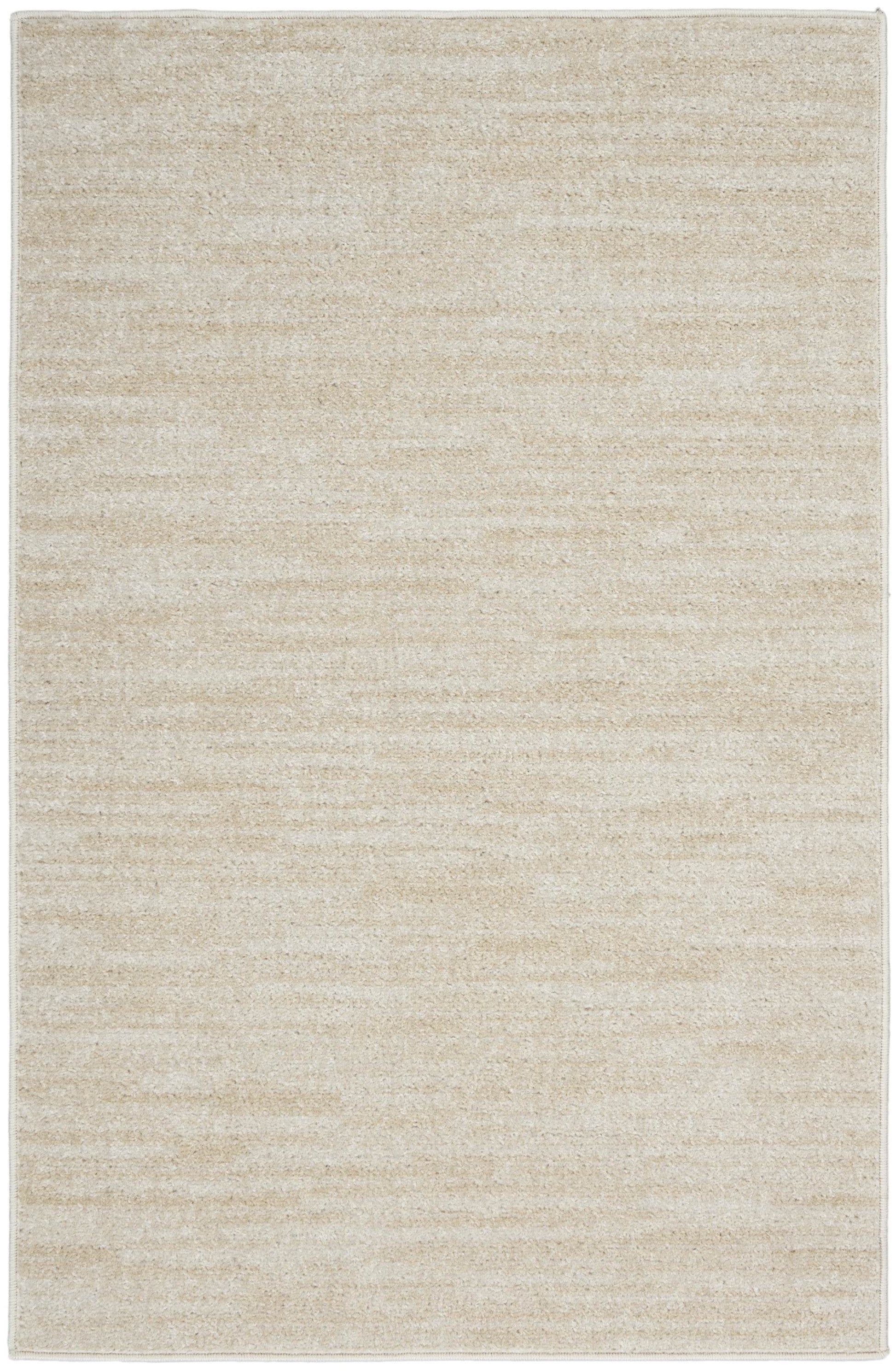 4' Runner Beige And Ivory Indoor Outdoor Runner Rug - Loft&Timber