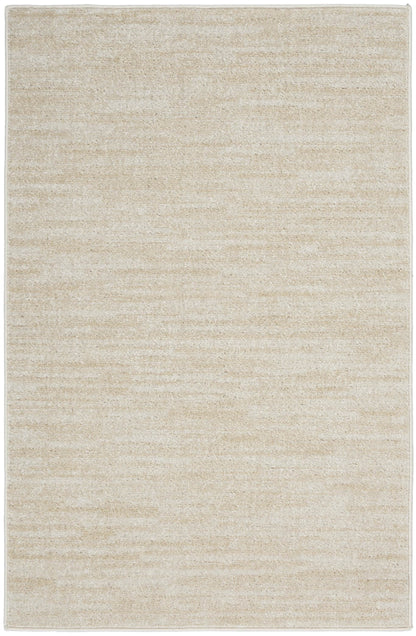 4' Runner Beige And Ivory Indoor Outdoor Runner Rug - Loft&Timber