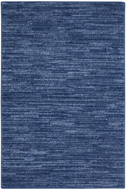 4' Runner Navy Blue Indoor Outdoor Runner Rug - Loft&Timber