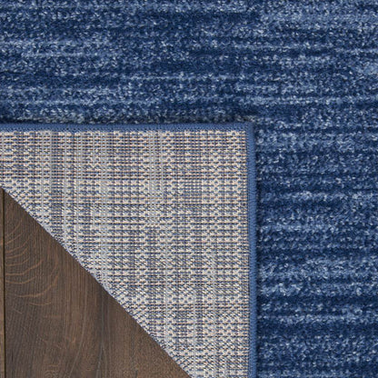 4' Runner Navy Blue Indoor Outdoor Runner Rug - Loft&Timber