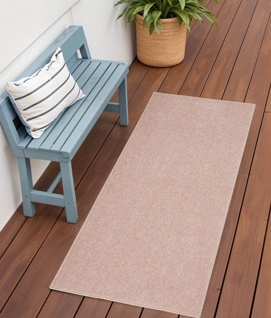 4' Runner Pink Indoor Outdoor Runner Rug - Loft&Timber