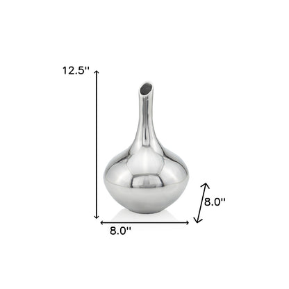 13" Silver Bud Aluminum Table Vase - Loft&Timber
