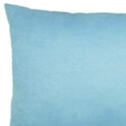 Set Of Two 12" X 20" Sky Blue Polyester Zippered Pillow Cover - Loft&Timber