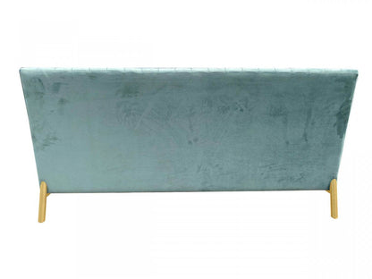 71" Light Gray Velvet Sofa With Gold Legs-4
