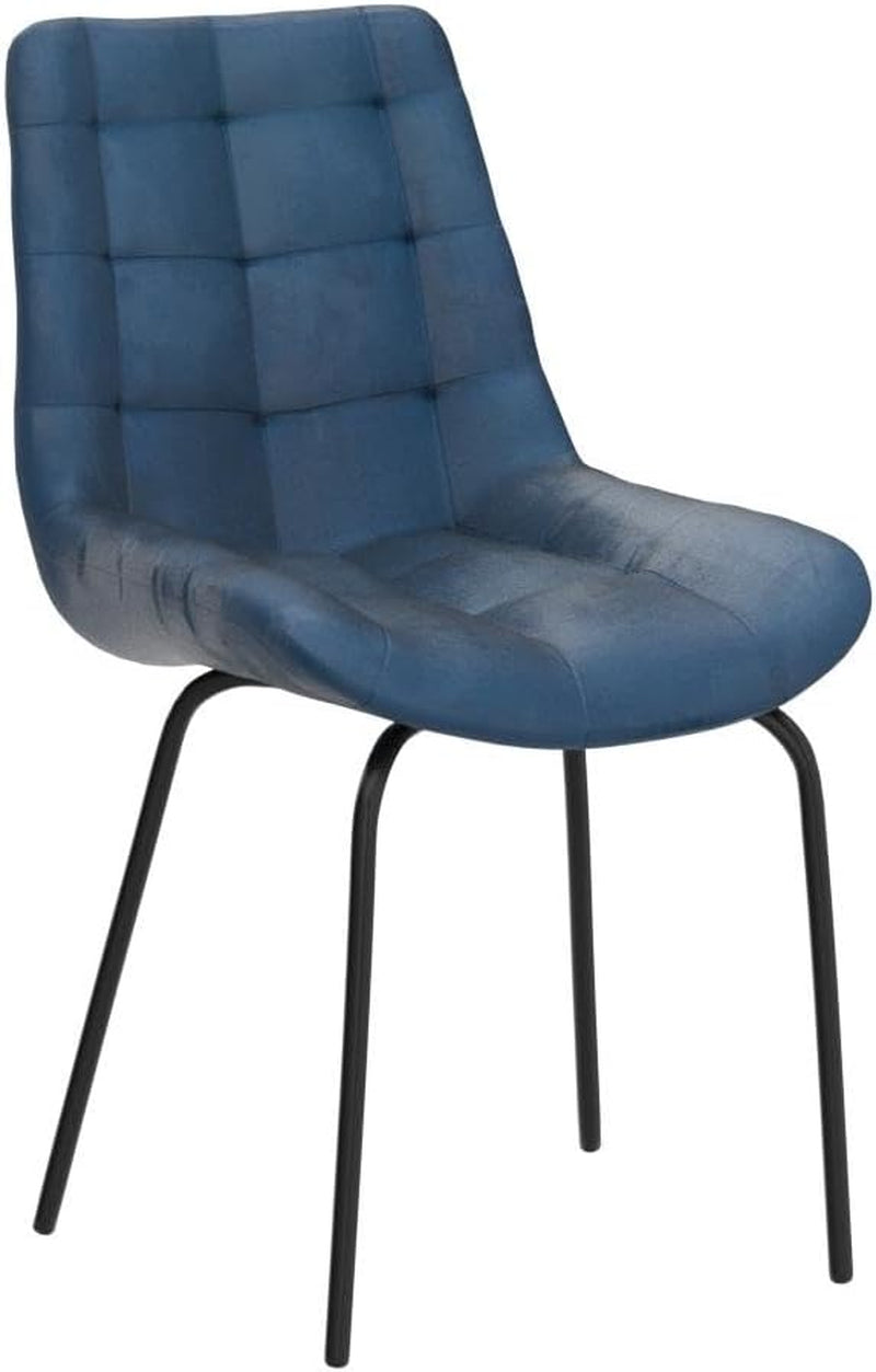 Blue Tufted Dining Chairs Set Of 2 Kitchen And Living Room-4