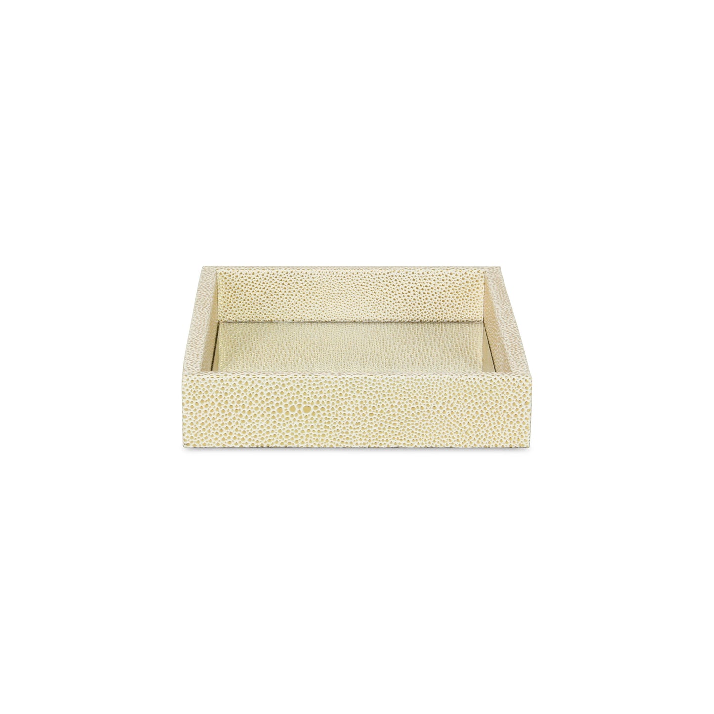 10" White and Gold Rectangular Wood Handmade Serving Tray - Loft&Timber