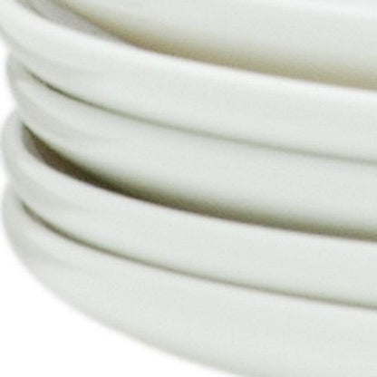 White Six Piece Porcelain Service For Six Salad Plate Set - Loft&Timber