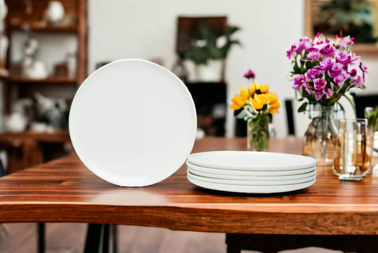 White Six Piece Porcelain Service For Six Salad Plate Set - Loft&Timber