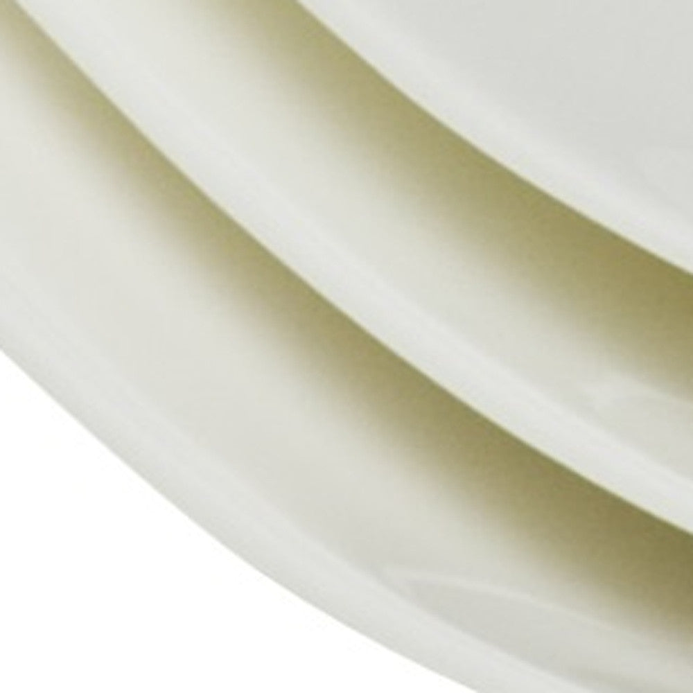 White Six Piece Square Bone China Service For Six Salad Plate Set-7