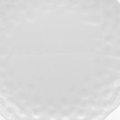 White Six Piece Round Pebbled Porcelain Service For Six Salad Plate Set - Loft&Timber