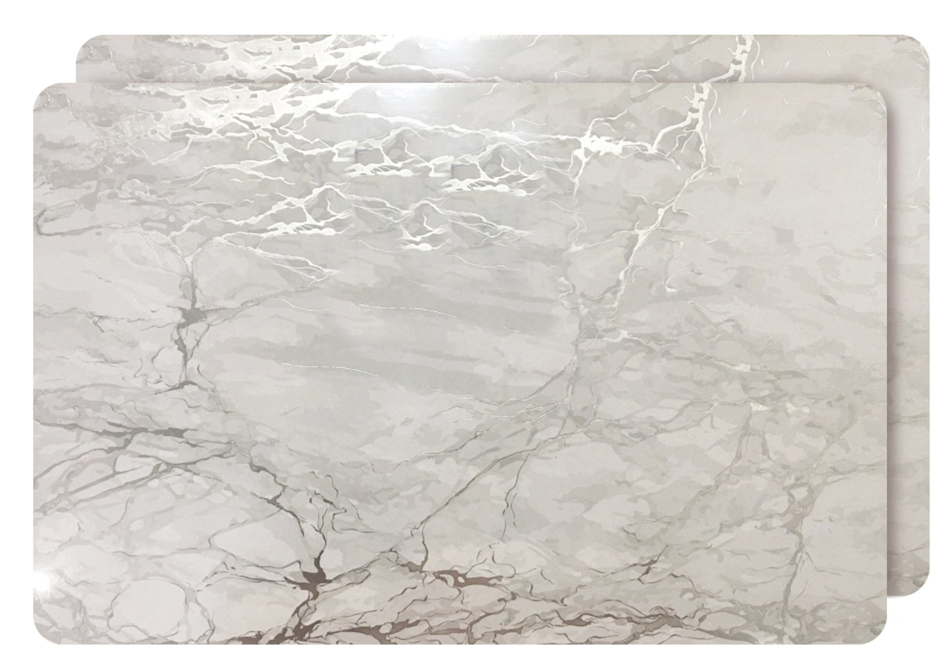 12" X 18" Silver And Gray Abstract Placemats - Loft&Timber