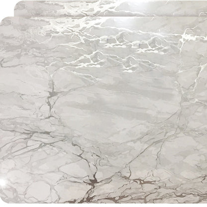 12" X 18" Silver And Gray Abstract Placemats - Loft&Timber