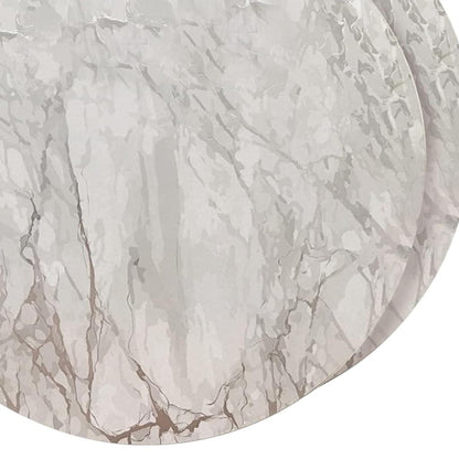 15" X 15" Silver And Gray Abstract Round Placemats-5