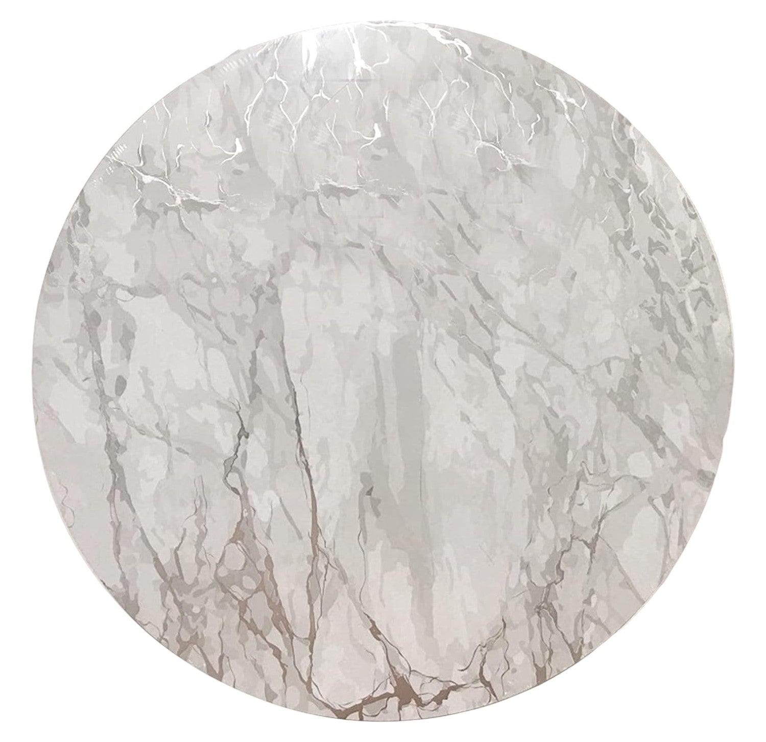 15" X 15" Silver And Gray Abstract Round Placemats-2