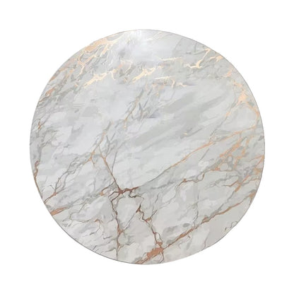 15" X 15" Gold Ivory And Gray Abstract Agglomerated cork Round Placemats - Loft&Timber