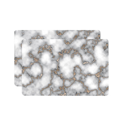 12" X 18" Gray And Gold Abstract Agglomerated cork Placemats - Loft&Timber