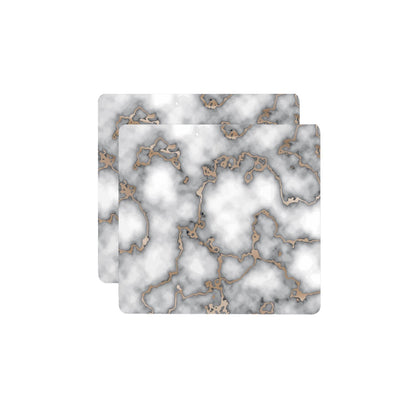 15" X 15" Gray And Gold Abstract Agglomerated cork Square Placemats - Loft&Timber