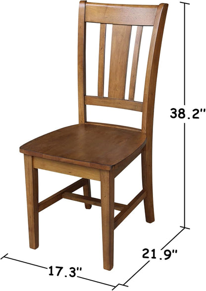 International Concepts San Remo Pecan Parawood Dining Chair-2